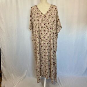 Natural Life Floral Oversized Shift Shirt Dress Women’s M - XL Mumu Caftan Flora